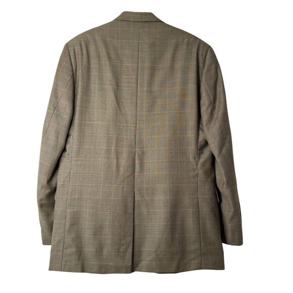 Vintage Brooks Brothers Blazer Jacket Men 44R Wool Houndstooth Plaid Union Made - Picture 3 of 15